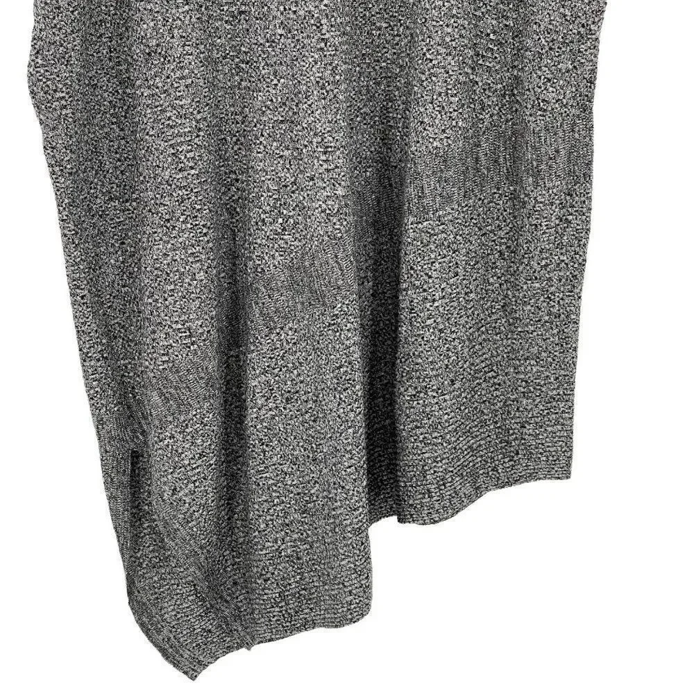 ‎Eileen Fisher Oversized Slub Knit Asymmetrical Black Sweater Tunic L/XL